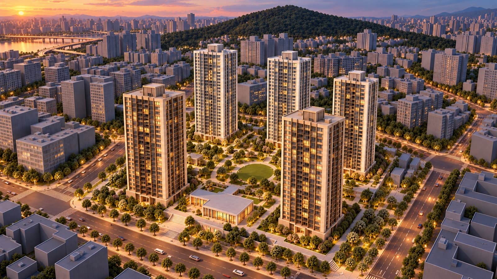 Night aerial rendering
